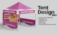 design eye catching canopy tent, table cover, flag