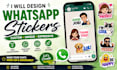 create professional whatsapp sticker, sticker design, sticker