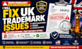 fix UK trademark issues, ukipo objections, errors, office actions