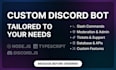 create a custom discord bot tailored to your needs