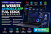 develop full stack website, ai application and flutter mobile app
