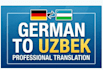 translate your documents from german to uzbek