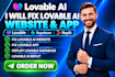 fix lovable ai website, lovable app, deploy lovable supabase lovable ai replit