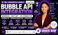 build bubble api integration webhook rest api external api database connection