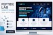 build a modern biotech, laboratory and peptide testing website