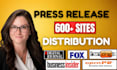 write and distribute press release on 550 premium news outlets