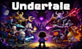 make undertale rpg, pixel art, sprites sheet, characters, cover art, animation