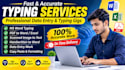 fast typing services, retype scanned documents, format ms word