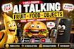 create viral ai talking fruit food and object video