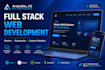 build a custom website, full stack website development