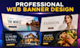 design website banner ads posts, hero images web header slider ecommerce graphic