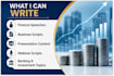 write professional finance speeches and business scripts