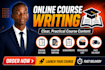 write your online  course or training  content