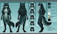 create fursona reference sheet, furry anthro character art