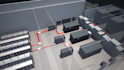 create 3d data center construction animation