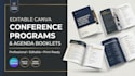 design editable canva conference event programs and agenda booklets