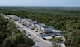 estate 3d design,townhouse development,hillside masterplan,villa housing layout