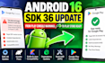 update android sdk to API 36 and fix google play issues