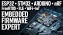 develop esp32 stm32 arduino nrf freertos ble wifi iot projects