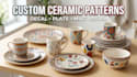 work decal design ceramic plate, mug, bowl patterns