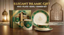 design a custom mug and dinner set, islamic gift design