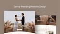 design beautiful canva wedding website, wedding planner and photography website