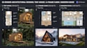 design tiny house, a frame cabin and modern house plans with renderings