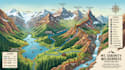 create illustrated hiking map, trail map, national park map, nature reserve map