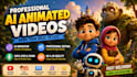 create professional ai animated videos, ai video editing, 3d animation