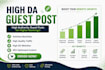 do SEO guest post backlink, high da guest post service