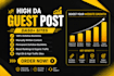 do SEO guest post backlink, high da guest post service