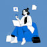 create a custom simple flat character illustration for you