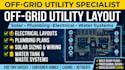 create off grid utility layout off grid utility plan and off grid utility design