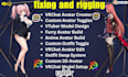 rig and edit furry vrchat avatar, 3d vtuber rigging, animaze setup, vseeface mod