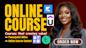 do online course video editing, educational course, training video, ppt slides