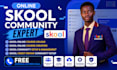skool online course upload creation community setup manager, skool credit repair
