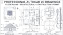 do autocad 2d drawings, floor plans, construction plans, architectural plans