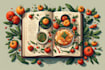 create a custom recipe book, cookbook and ebook illustration