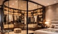design a luxury closet and cabinet design with 3d rendering
