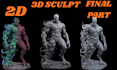create 3d creature design ,3d modeling, animation 2d to 3d, 3d rigging, 3d logo
