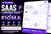 design a saas landing page in figma