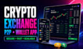 build crypto exchange website, p2p exchange, crypto wallet, cex crypto exchange