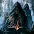 create fantasy novel cover with cinematic illustration