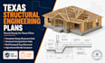 do texas structural permit plans, foundation, framing, roof design