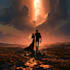 design romantic book cover with art