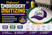 create embroidery digitizing in dst exp pxf