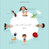 create whimsical kids illustrations