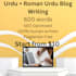 write SEO urdu and roman urdu blog articles