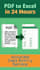 convert PDF to excel with 100 percent accurate data entry