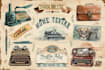 create vintage retro illustration